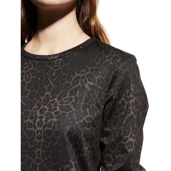 Finley Madison Animal-Print Ponte Dress in Brownblack - Picture 2 of 14